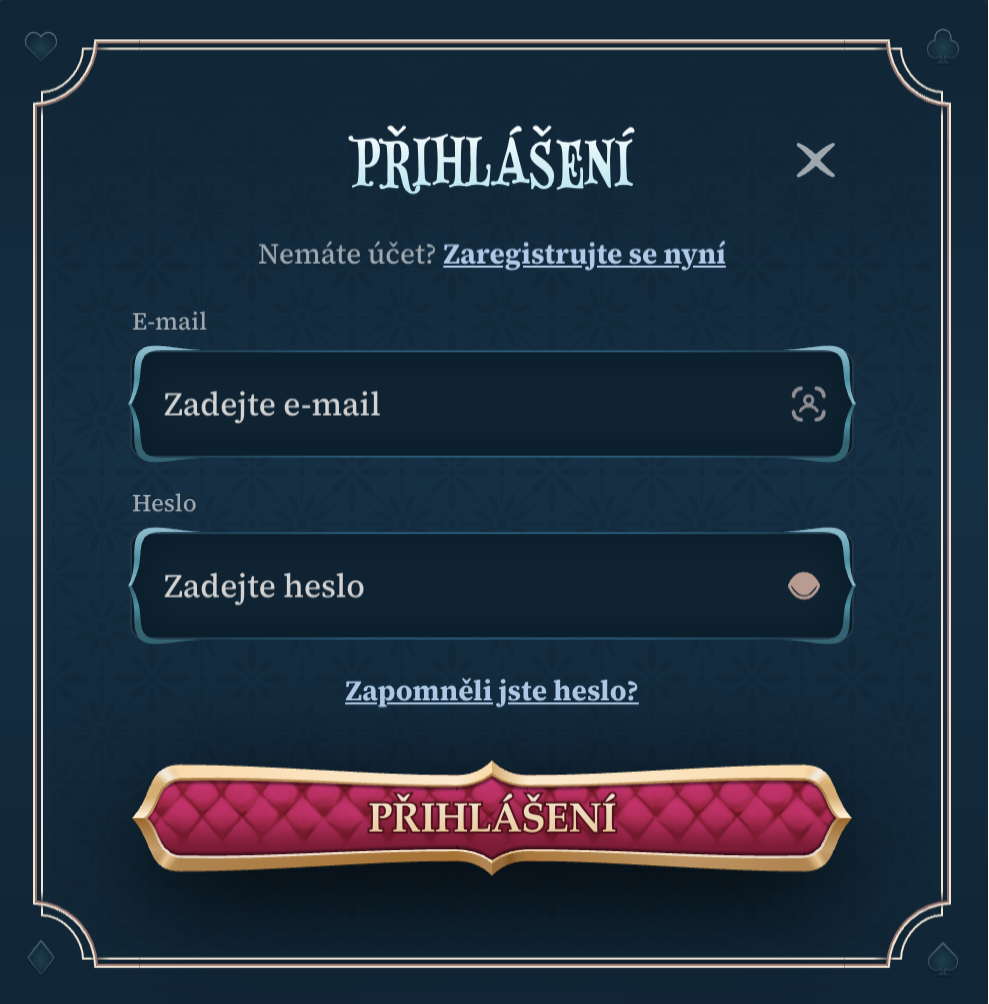 Přihlašovací panel Betalice casino zobrazený na monitoru